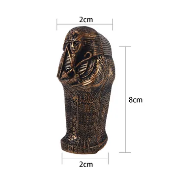 Mini Egipt Mumija Figur Antičnega Kiparstva Miniaturni Egiptovski Kralj Obrti Kipi Soba Dekoracijo Doma Dekor Zbirka