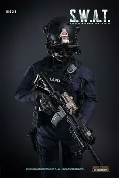 Mini-Krat Igrače M024 1/6 SWAT 2.0 LAPD Moški Vojak Slika Posebna Orožja & Taktike Set Za Zbiranje