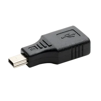 Mini USB Moški na USB Ženski Pretvornik Priključek Prenos podatkov Sinhronizacija OTG Adapter za Avto, AUX, MP3 MP4 tablični računalniki Telefoni U-Disk