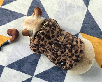 Moda Mehko Leopard Ljubljenčka Psa Oblačila Plašč Kostum Yorkshire Chihuahua Bulldogs Psa Oblačila Majhen Kuža Pes Plašč