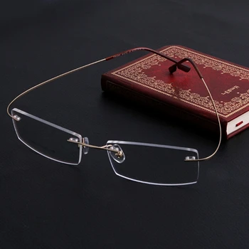 Modno Kovinsko Rimless Eye Glasses Očala Okvir Okviri M2EB