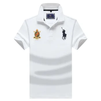 Moške majice polo priložnostne kratek sleeve majica polo moški modni vezenje, Poslovna moška oblačila 2021 poletje majica polo moški