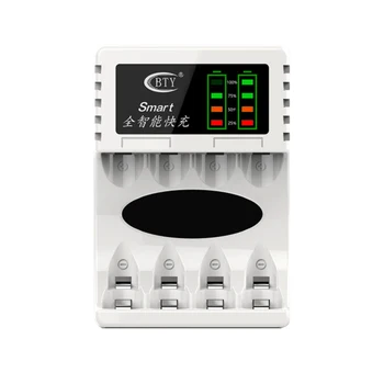 Najnovejši 4 Reže Električni Polnilnik Inteligentni Hitro LED Indikator USB Polnilec Za AA/AAA Ni-MH/Ni-Cd Polnilna Baterija