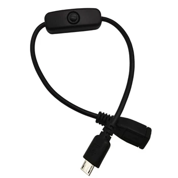 Napajalni Kabel Micro USB 5V Moški-Ženski Kabel Podaljšek z Na Off Stikalo za Raspberry Pi Pametni telefon, Tablični RAČUNALNIK
