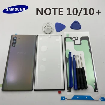NOTE10 Nov Original Za Samsung Galaxy NOTE 10+Plus N970 N975 Nazaj Stekla Zadaj Pokrov Baterije Vrata+Sprednje Steklo Objektiva+Lepilo+Orodja