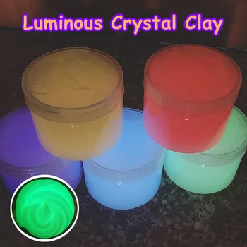 Nov Svetlobni Kristal DIY Multi-barvni Sijaj Noč Lahka Glina Anti Stres Odraslih Izobraževanja Otrok Igrače Darilo za Rojstni dan