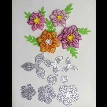 Nova 3D Cvetje kovinski rezanje navojnih album papirja, darilne kartice DIY dekorativni plesni predlogo