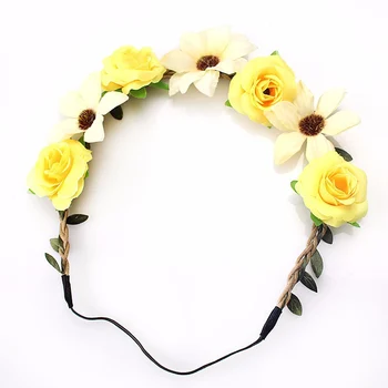Nove Umetne Rože Hairband Za Beatuiful Dekleta Cvetlični Vrana, Pribor Za Lase Stranka Elegantna Pokrivala
