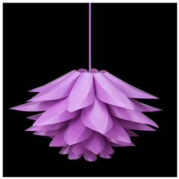 Novo DIY Lotus Lampshade IQ PP Stropne Svetilke Odtenek - Obesek Senci Božič Dnevna Soba Dekor Razsvetljavo, DIA:53 CM (Vijolična)