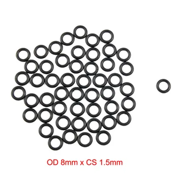 OD 8 mm x CS 1,5 mm nitrilna NBR črno tesnilo tesnilo o-ring tesnilom