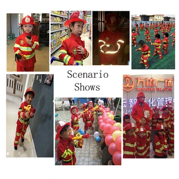 Otroci Fireman Sam Karneval Uniforme Igrača Nastavite Otroci Halloween Gasilska Cosplay Kostume Uspešnosti Vlogo Igrajo Stranka Obleke