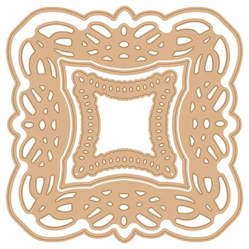 Ovalni Kvadratni Okvir cvetje Rezanje Kovin Matrice za Kartico, zaradi Česar DIY Scrapbooking Foto Album Reliefi Poroko Umre Božič