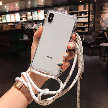 Pašček Kabel Verige Primeru Telefon za Huawei P20 P30 Mate 20 10 Lite Pro Ogrlica Vrvica za opaljivanje tega Coque Za P Smart Plus Z Y6 Y7 Y9 2019 2018