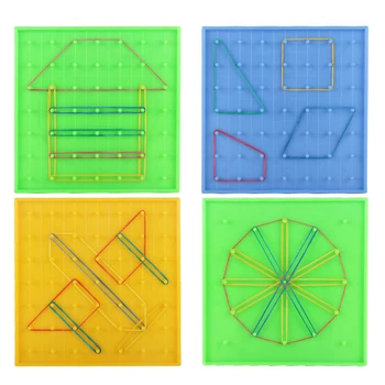 Plastični Nohtov Ploščo Osnovne Matematike Nailboard Orodje Geometrije Demo Otroke, Izobraževalne Igrače Za Poučevanje Instrumenta Puzzle Igrača