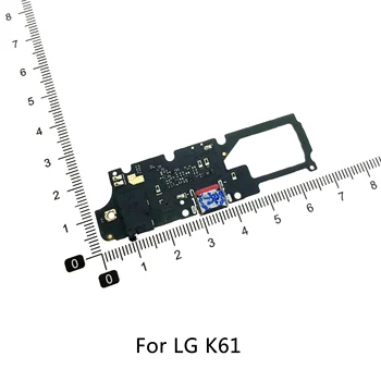 Polnilnik USB Dock Priključek Flex Kabel za Popravilo Delov, Polnjenje Odbor Za LG K41S K61 Q8 V30 H930 H933 V40 ThinQ V50 Z Mikrofonom