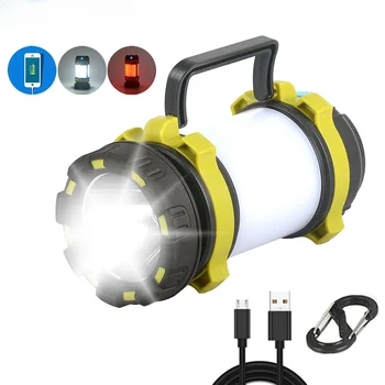Prinaša dobička LED Luč Kampiranje USB Polnilna Svetilka Nepremočljiva Luč za Orkan v Sili, Pohodništvo, Ribolov z Baterijami
