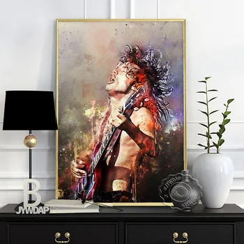Rock Star Alvin Lee Temno Bg Alex Scolnick Letnik Bob Dylan Kitarist Neoekspresionizmom Plakat, Moda Pevka Doma Stenski Dekor