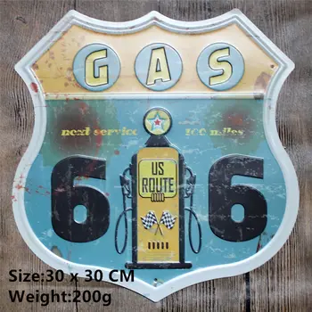Route 66 Kovinski Tin Znaki Nepravilne Garaža Prijavite Letnik Pub Bar Umetnosti Stenski Dekor Plošč Doma Dekor 30x30cm