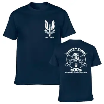 SAS Special Air Service Britanski Vojski Special Forces Ostrostrelec majica s kratkimi rokavi Moški Bombaža, Kratek Rokav Poletje T-Shirt Adlut Vrh Tee