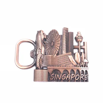 Singapur Jugovzhodna Azija kovinski odpirač za steklenice hladilnik magnet Sfinga potovanja spominek darilo magnetov za hladilnik, kuhinjsko opremo