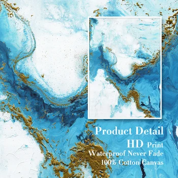 Sodobno Abstraktno Marmorja Teksturo Ocean Pretok Slikarstvo Nordijska Plakat Wall Art Tisk Luksuzni Platno Slike Doma Dekor Za Dnevno Sobo