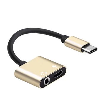 Tip C do 3,5 mm in Polnilnik 2 v 1 Slušalke, AUX Avdio Priključek USB C Kabel Adapter AS99