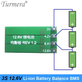Turmera 2S 3S 4S Litijeva Baterija, Polnilnik Bilance Vezje 100mA 300mA 3.6-4,2 V Baterije BMS Polnjenje Bilance za Izvijač