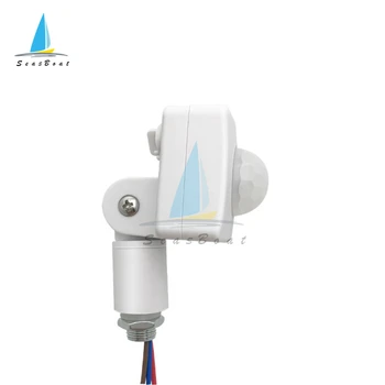 Ultrathin LED Poplav svetlobe PIR Senzor Gibanja Detektor nepremočljiva Prostem 85-265V IP65 Senzor Gibanja Nastavljiv PIR Stikalo 10 mm