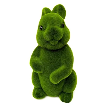 Umetne Rastline Zelena Zgrinjati Igrače, Ročno izdelane Travo Živali Velikonočni Zajec Zajček D2TD