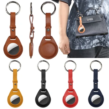 Usnje Zaščitnik Cover Za Apple Airtags Primeru Keychain Luksuzni Tracker Lokator Naprave Anti-izgubil Zaščitna torbica Za Zrak Oznako