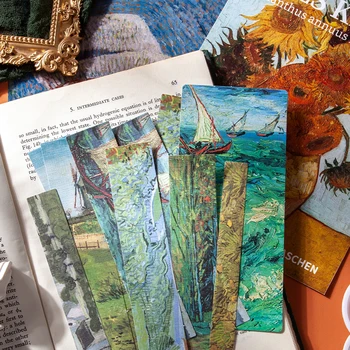 Van Gogh Nalepke 30 kos 7 Design Okrasni zvezek Scrapbooking Materiala nalepke Dnevnik Album Dobave Palica Oznaka