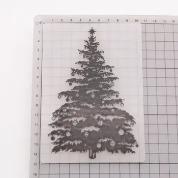 Veliko Drevo Božič Reliefi Mape Novo 2021 DIY Izdelavo Papirja Kartice Matrice Matrica Album Predlogo Plastični Prozorni