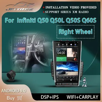 Za Infiniti Desno Kolo Q50 Q50L Q50S Q60S 2012-2017 13.6 inch Android 9.0 avto radio samodejno GPS navigacija avto večpredstavnostnih