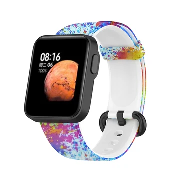 Za Xiaomi Mi Gledati Lite Trak Šport Silikonski Natisnjeni Zamenjava Watch Band Zapestnica za Redmi Watch Pašček za Zapestje Correa