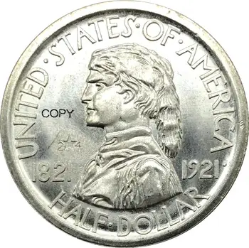 Zda, 1921 Missouri Centennial Pol Dolarja 50 Centov 2X4 90% Srebrna Kopijo Kovancev