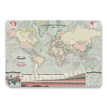 Zemljevid sveta Letnika Vzorec Laptop Primeru Za Apple MacBook Retina Zraka 11.6 12 13.3 Novo Pro 15.4 16-inch Kritje lupini