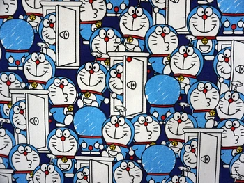 ZENGIA 90*145 cm Japonski Tkanine Doraemon Bombažno platno, Perilo Tkanine za Zavese/Home Tekstilni/Šivalni/Prt/Kavč Pokrov/Denarnice