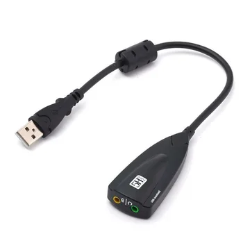 Zunanji USB zvočna Kartica 7.1 Adapter 5HV2 USB, 3D Zvok Audio Slušalke Mikrofon 3,5 mm Za Prenosni RAČUNALNIK