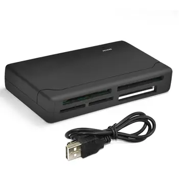 Črno, Vse v Enem Memory Card Reader USB Zunanji bralnik Kartic SD SDHC Mini Micro M2 MMC, XD PRIM Adapter