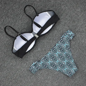Ženske 2021 Bikini Komplet Push Up Kopalke Seksi Retro Kopalke za Ženske, Plavanje Obleko Ženska Poletna Plaža Obrabe Biquini