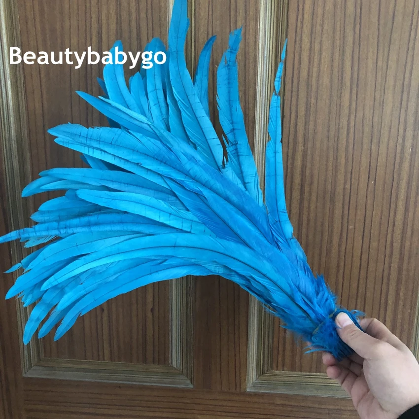 100 kozarcev Turkizno Modro petelin pero vroče prodaje, za oblačila DIY dekoracijo 20-45 cm 8-18-inch dolgo
