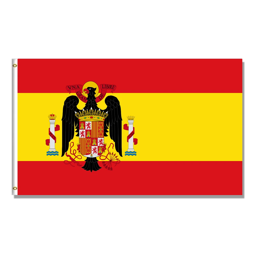 Zastavo Španije (1945-1977) 3X5 FT 90x150cm Prostem Banner Z Dvema Medenina Grommets