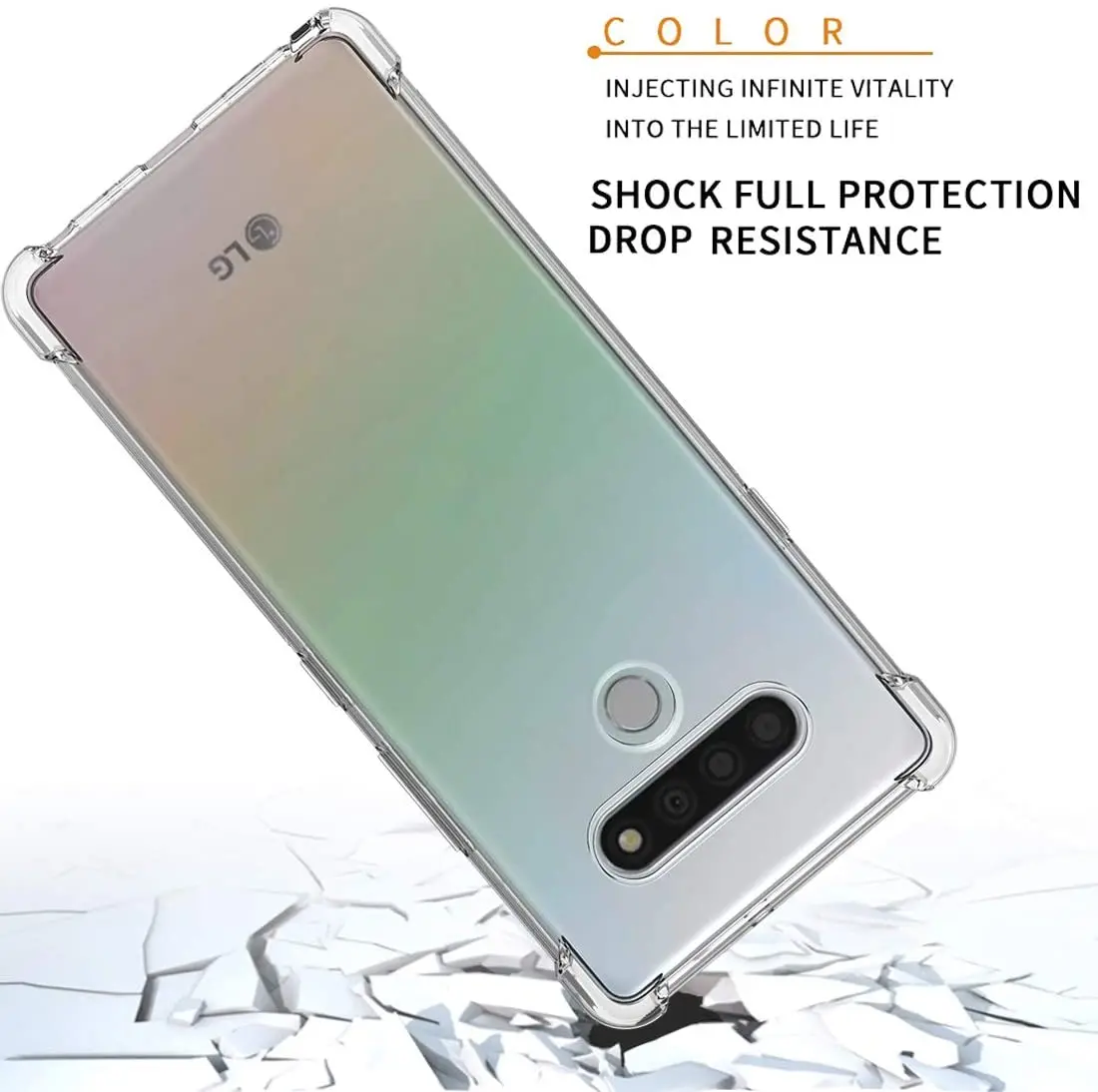LG Stylo 6 Primeru Jasno, Pregledno Ojačani robovi TPU Šok Absorpcije Prilagodljiv Mobilni Telefon Kritje za LG Stylo 6(Jasna)