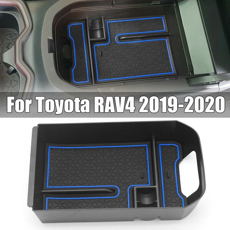 Za Toyota RAV4 2019 2020 Avto sredinski Konzoli Armrest Škatla za Shranjevanje Pladenj Organizator Anti-Slip Preproge