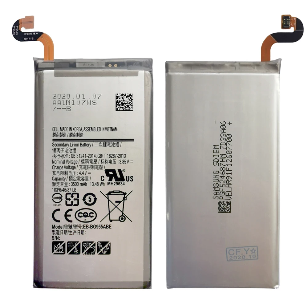 Prvotne Telefon Baterija Za Samsung Galaxy S8 Plus G955 S8+ SM-G9 SM-G955 EB-BG955ABA 3500mAh Zmogljivost Baterije Za S8 plus