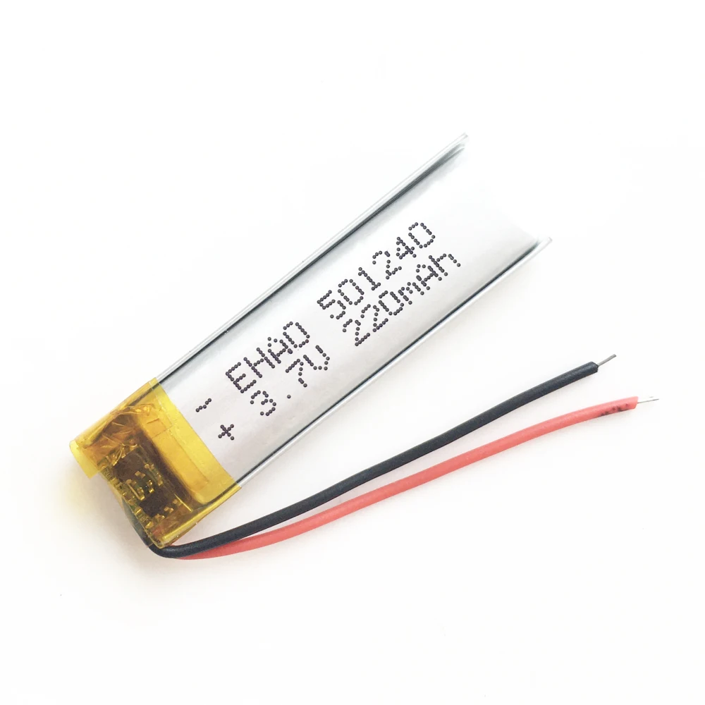 EHAO 501240 3,7 V 220mAh Litij-Polimer LiPo Baterijo za ponovno Polnjenje Za Mp3, GPS, bluetooth slušalke elektronski del