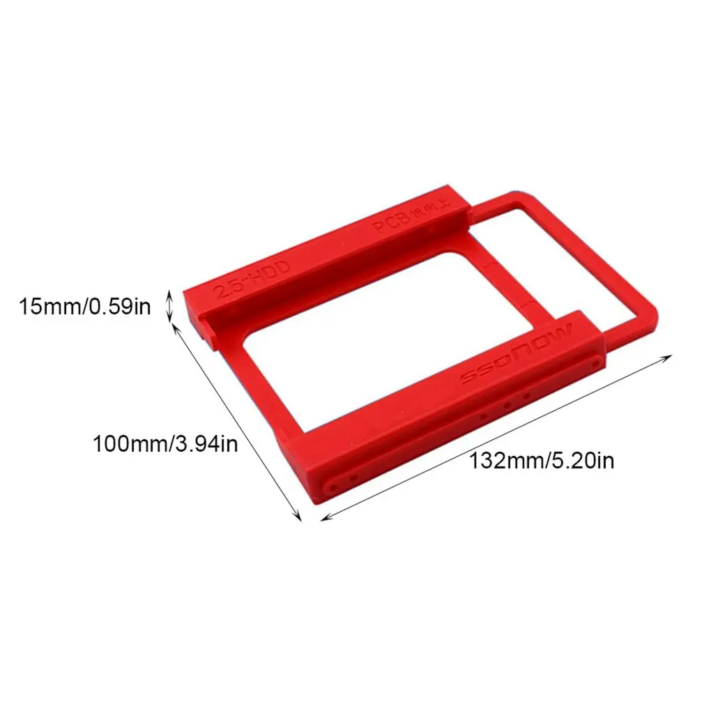 2,5 do 3,5-palčni SSD HDD Prenosni Trdi Disk pritrditev Železniških Adapter za Nosilec Nosilec z Vijaki Rdeča