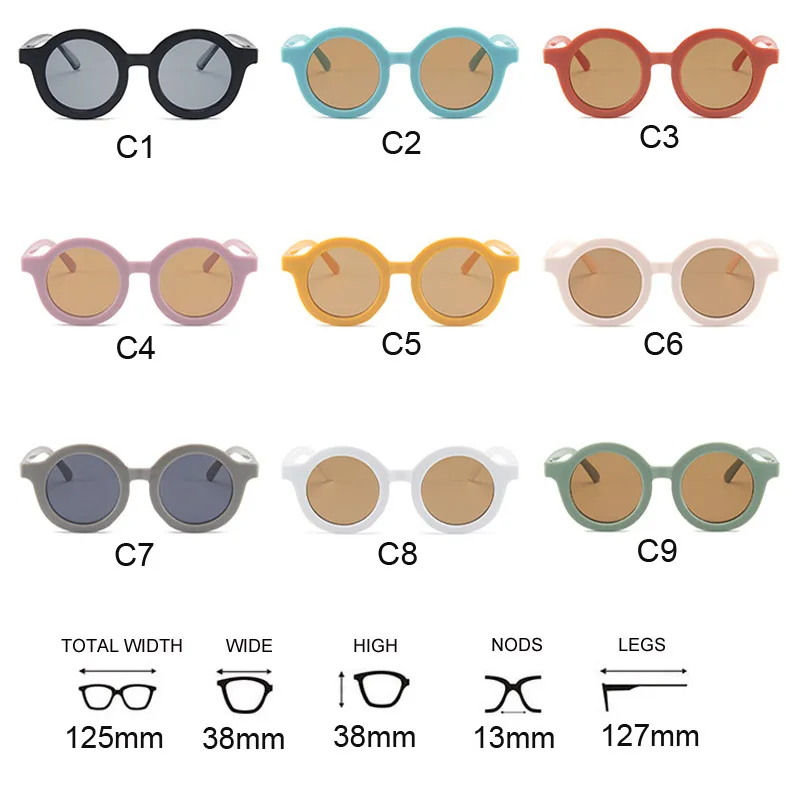Okrogla Sončna Očala Za Otroke Srčkan Fantje Dekleta Poletne Počitnice Na Plaži Očala Baby Buljiti Roza Modra Sončna Očala Modna Očala