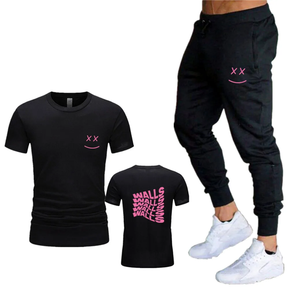 New Vroče Prodaje, za Moške Določa T Srajce+hlače Dveh Kosov Določa Športna Trenirka Moški 2020 Priložnostne Majice, Tiskanje Hlače Moški