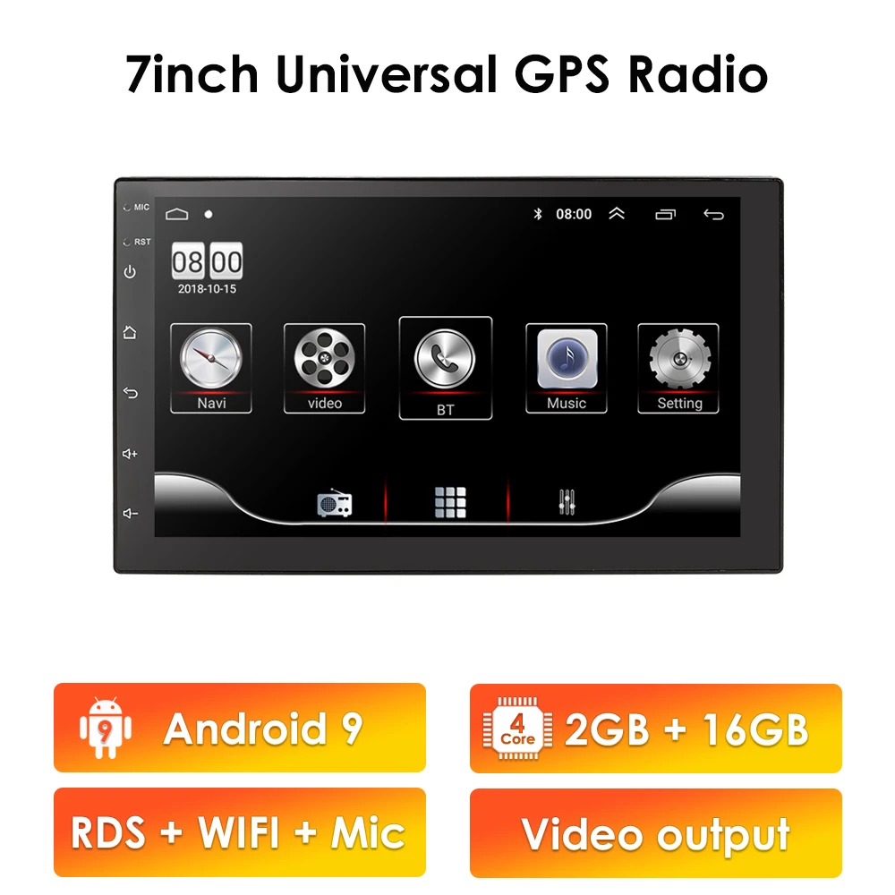 Android 10 7 palčni Universal radio Avto GPS Igralec Za Nissan TOYOTA, Honda, Hyundai KIA Renault, mazda multimidia brez canbus polje